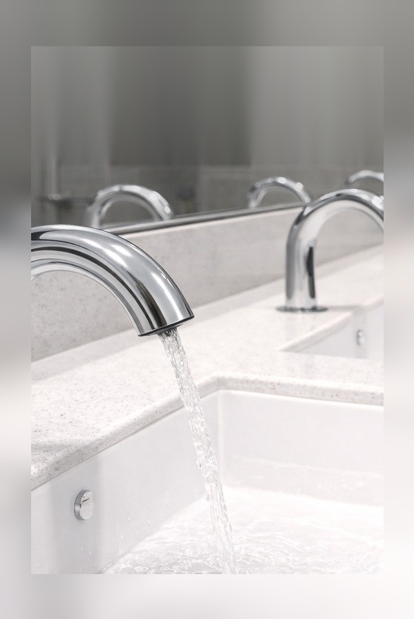 Touchless faucet category image for commercial restroom sensor faucet selection
